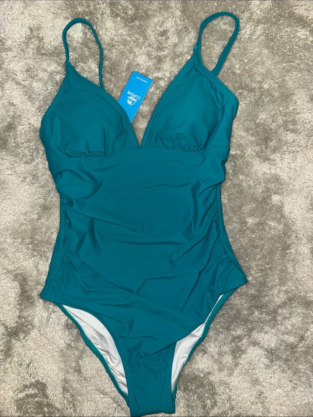 CUPSHE Teal/Green Whole Piece Swimsuit